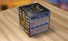 Calendário de Mesa - Formato de Cubo